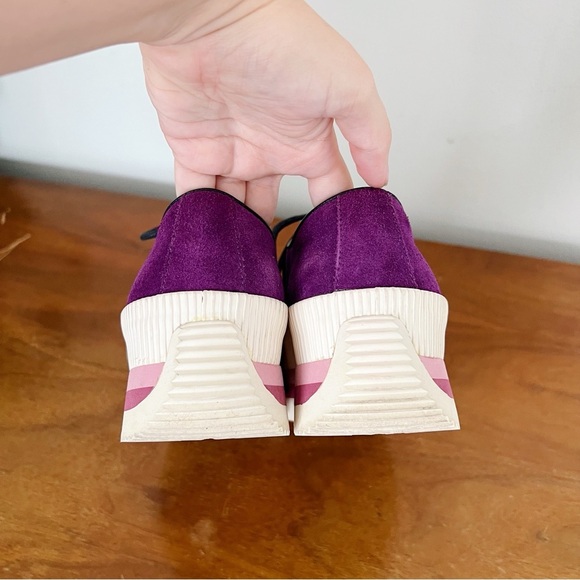 COACH • Platform Sneaker creeper chunky purple suede leather lug sole grunge - Picture 9 of 13